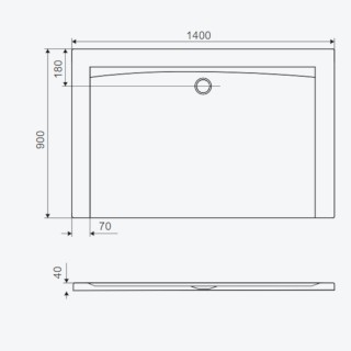 Excellent Forma X Brodzik prostokątny 140x90x4cm biały mat BREX.1403.140.090.WHN