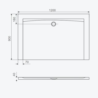 Excellent Forma X Brodzik prostokątny 120x90x4cm czarny mat BREX.1403.120.090.BLN