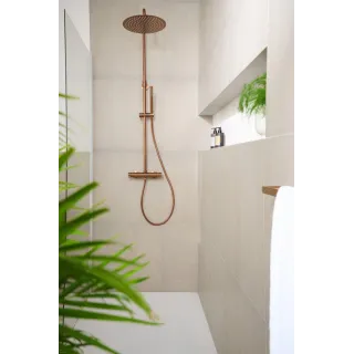 KFA Armatura MOZA PREMIUM ROSE GOLD deszczownia z baterią termostatyczną 5736-920-34