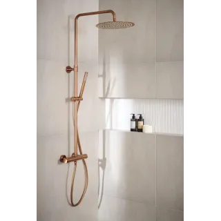 KFA Armatura MOZA PREMIUM ROSE GOLD deszczownia z baterią termostatyczną 5736-920-34