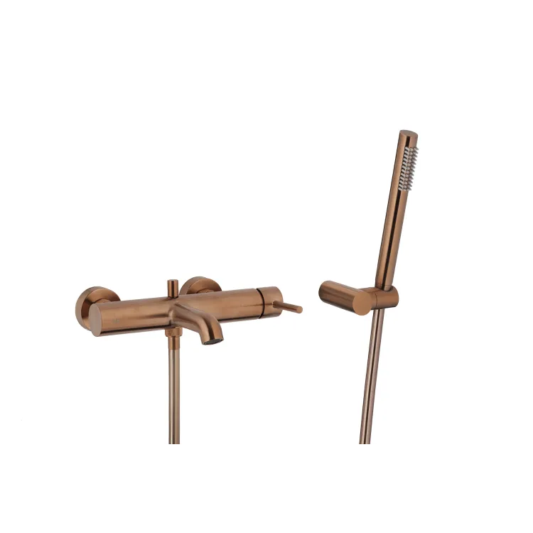 KFA Armatura MOZA ROSE GOLD bateria wannowa pozioma z natryskiem punktowym PREMIUM 5034-520-34