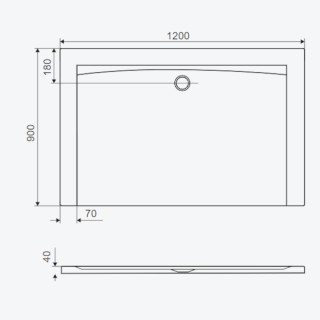 Excellent Forma X Brodzik Prostokątny 120x90x4cm biały mat BREX.1403.120.090.WHN