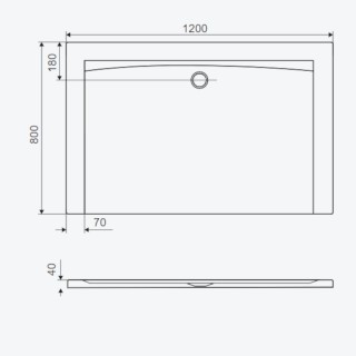 Excellent Forma X Brodzik Prostokątny 120x80x4cm biały mat BREX.1403.120.080.WHN