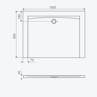 Excellent Forma X Brodzik prostokątny 100x80x4cm czarny mat BREX.1403.100.080.BLN