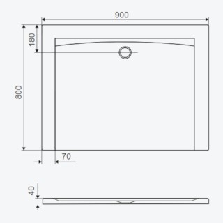 Excellent Forma X Brodzik prostokątny 90x80x4cm czarny mat BREX.1403.090.080.BLN