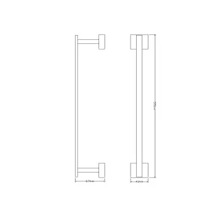 Omnires LIFT wieszak na ręcznik, 60 cm, chrom połysk 8124CR