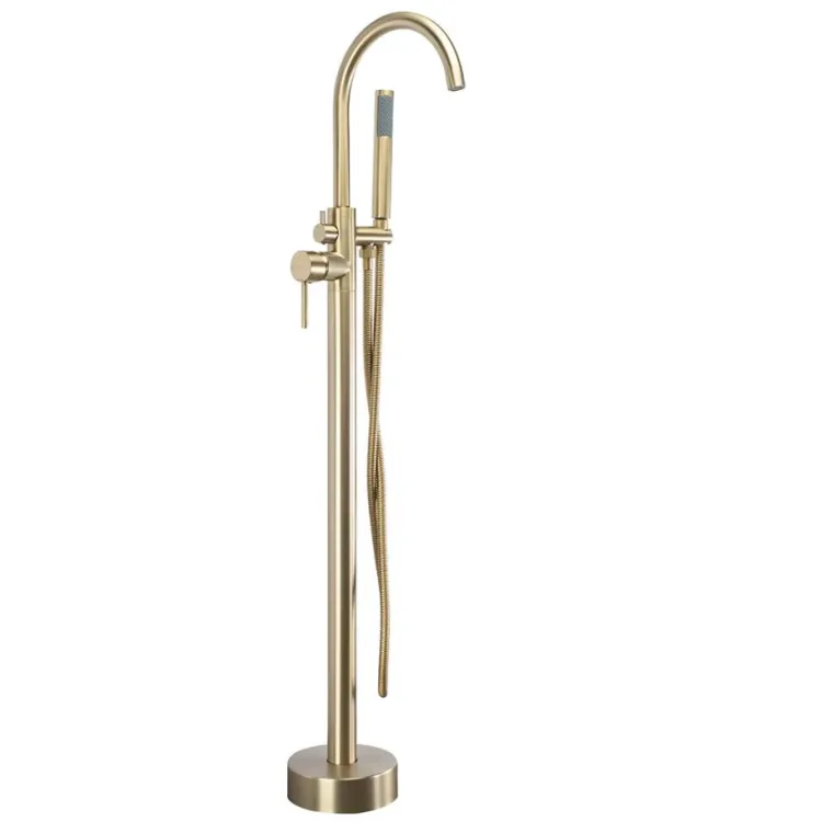 Rea BATERIA WANNOWA PODŁOGOWA LUNGO ZŁOTA SZCZOTKOWANA REA-B7498