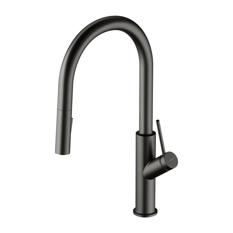 Omnires BEND bateria kuchenna z wyciąganą wylewką, grafit szczotkowany BE6455GR Omnires BEND bateria kuchenna z wyciąganą wylewką, grafit szczotkowany BE6455GR