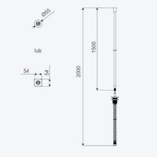 Excellent Dry Box Zestaw wannowy kwadratowy chrom AREX.SET.060CR