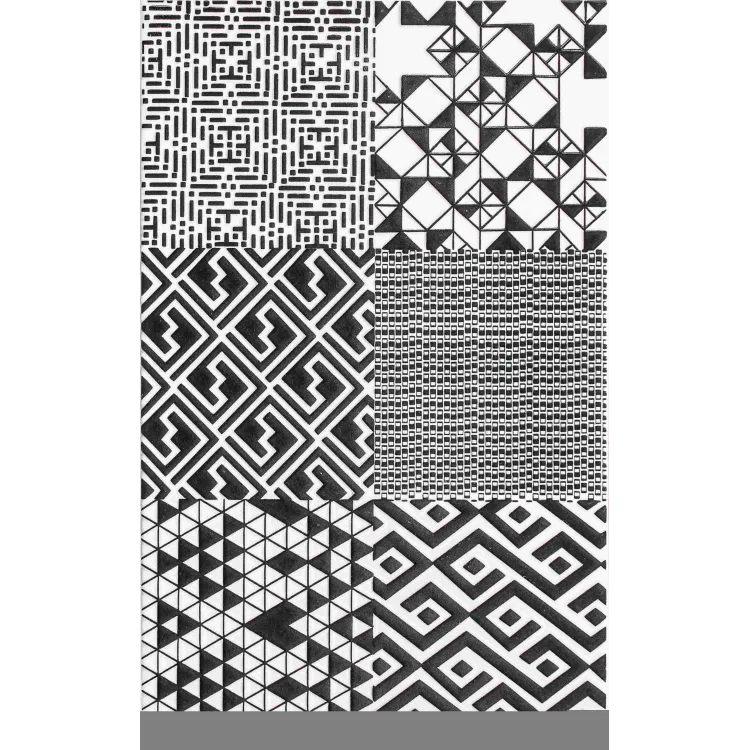 Ceramika Kolor NERO Majolica 25x40 Dekor (CS) CC_80984