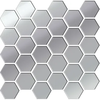 Ceramika Kolor Platinum Glass Hexagon Mosaic 25x25,8...