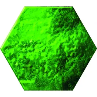 Końskie GREEN GLASS HEXAGON 12,5x14,5 (CS) CC_82808