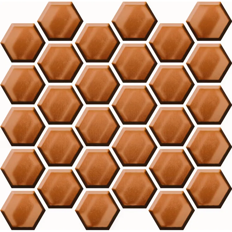 Ceramika Kolor COPPER GLASS HEXAGON MOSAIC 25x25,8 CC_83112 Ceramika Kolor COPPER GLASS HEXAGON MOSAIC 25x25,8 CC_83112