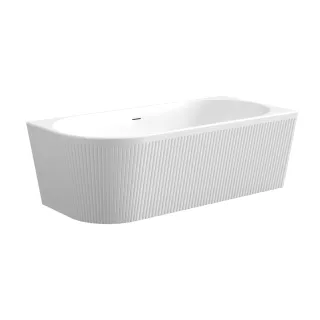 Invena Wolnostojąca wanna przyścienna, ryflowana Glamour 170 cm, prawostronna AN-02-12P-M