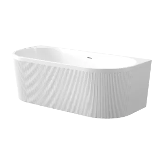 Invena Wolnostojąca wanna przyścienna ryflowana Glamour 170 cm AN-02-12U-M