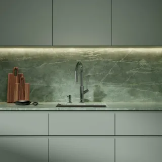 Omnires BEND bateria kuchenna z wyciąganą wylewką, chrom połysk BE6455CR