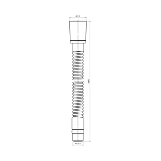 Omnires wąż kuchenno-wannowy, 180 cm, mosiądz szczotkowany 062MBSB