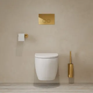 Omnires MODERN PROJECT szczotka toaletowa wisząca, złoty połysk MP60621GL