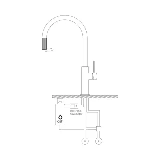 Omnires SWITCH bateria kuchenna z zestawem filtrującym, miedź połysk SW9057-FD1CP