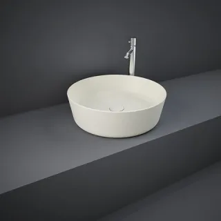 RAK Ceramics FEELING Umywalka slim nablatowa okrągła 42 cm beż mat (505) FEECT4200505A