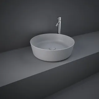 RAK Ceramics FEELING Umywalka slim nablatowa okrągła 42 cm szara mat (503) FEECT4200503A