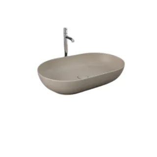 RAK Ceramics FEELING Umywalka slim nablatowa owalna 55x35 cm cappuccino mat (514) FEECT5500514A