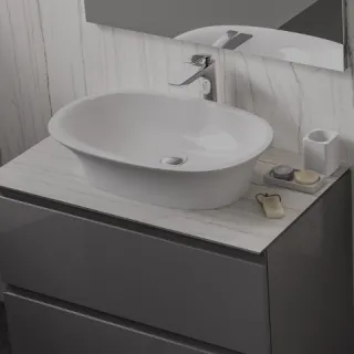 RAK Ceramics SENSATION Umywalka nablatowa 60x38 cm biały połysk SENCT6000AWHA