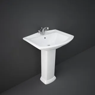 RAK Ceramics WASHINGTON Umywalka podwieszana 65x50 cm z otworem biały połysk WAWB00002