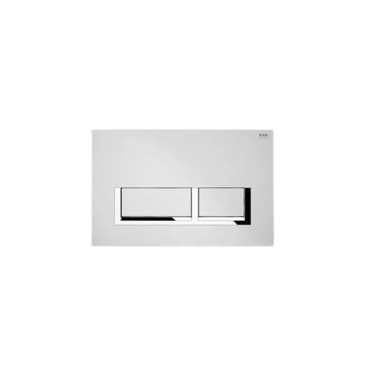 RAK Ceramics ECOFIX Przycisk biały prostokąt (obrys chrom) W-CH-W FS04RAKWHRE8C RAK Ceramics ECOFIX Przycisk biały prostokąt (obrys chrom) W-CH-W FS04RAKWHRE8C