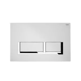 RAK Ceramics ECOFIX Przycisk biały prostokąt (obrys chrom) W-CH-W FS04RAKWHRE8C