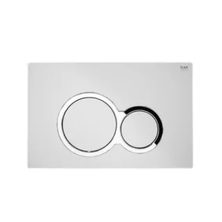RAK Ceramics ECOFIX Przycisk biały okrąg (obrys chrom) W-CH-W FS04RAKWHRO8C