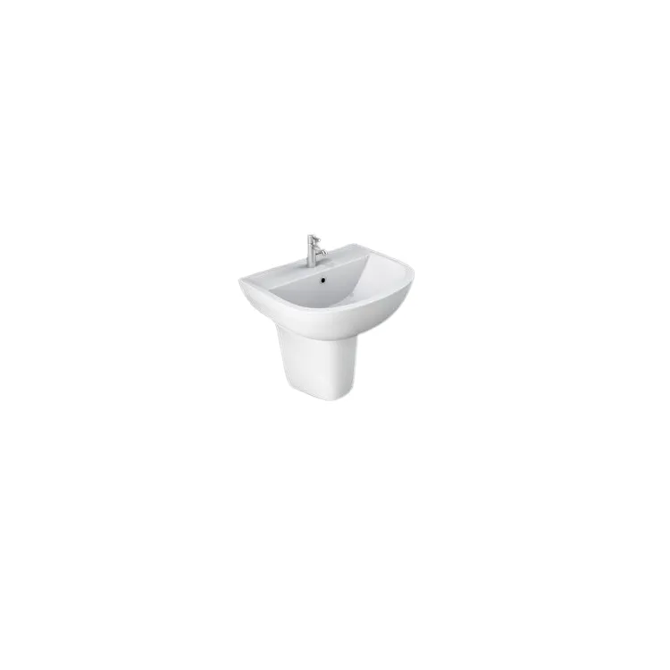 RAK Ceramics COMPACT Umywalka podwieszana 55x41 cm z otworem biały połysk COWB00004