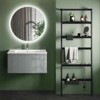 RAK Ceramics JOY Lustro wiszące 80 cm z oświetleniem LED-okrąg JOYMR08000LED