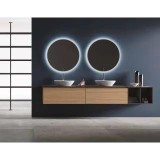RAK Ceramics JOY Lustro wiszące 80 cm z oświetleniem LED-okrąg JOYMR08000LED