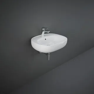 RAK Ceramics ILLUSION Umywalka podwiesz. & nablat. 55x44 cm z otworem biały połysk ILLWB5501AWHA