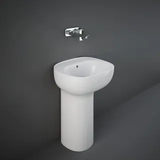 RAK Ceramics ILLUSION Umywalka wolnostojąca 54x44 cm biały połysk ILLFS5500AWHA