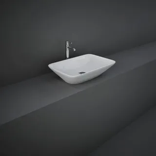 RAK Ceramics VARIANT Umywalka nablat. prostokątna 55x36 cm biały połysk VARCT55500AWHA