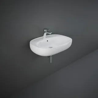 RAK Ceramics ILLUSION Umywalka podwiesz. & nablat. 65x44 cm z otworem biały połysk ILLWB6501AWHA