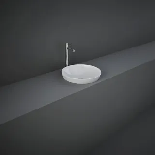RAK Ceramics VARIANT Umywalka wpuszczana okrągła 36x36 cm biały połysk VARDI13600AWHA