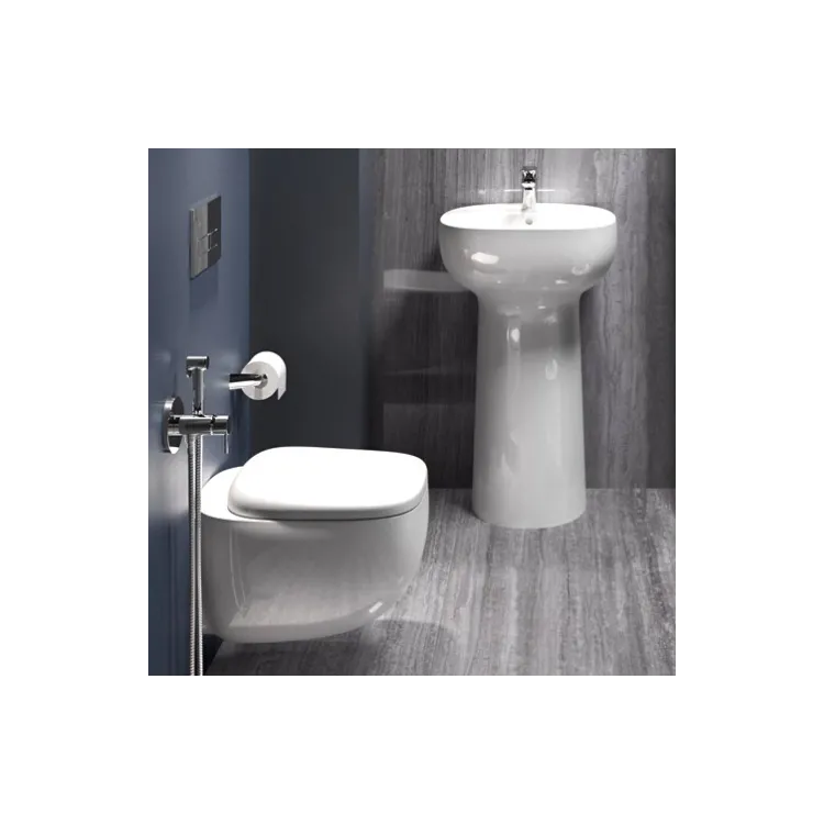 RAK Ceramics ILLUSION Umywalka wolnostojąca 54x44 cm z otworem biały połysk ILLFS5501AWHA