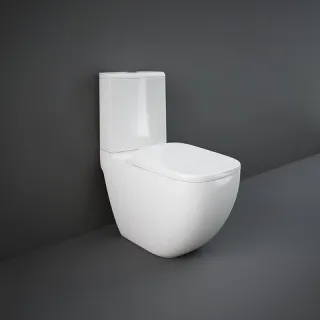 RAK Ceramics ILLUSION Miska WC Rimless do kompaktu 64x38 cm biały połysk ILLWC1146AWHA