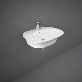 RAK Ceramics SENSATION Umywalka podwiesz. & nablat. 65X46 cm z otworem biały połysk SENWB6501AWHA