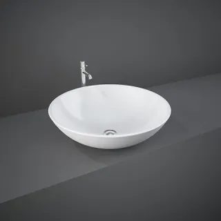 RAK Ceramics DIANA Umywalka nablatowa 45 cm okrągła biały połysk LADI00001