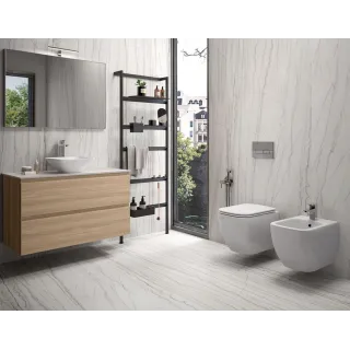 RAK Ceramics METROPOLITAN Miska WC podwiesz. Rimless 52,5x33,7 cm biały połysk MP13AWHA,MEWC00009