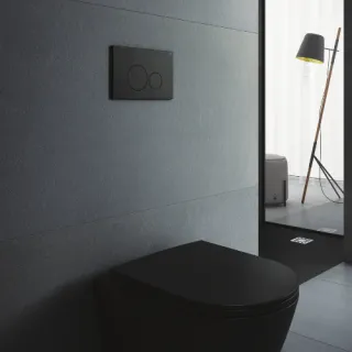 RAK Ceramics ECOFIX - PRZYCISK CZARNY OKRĄG.(504) FSRAKPPL003504