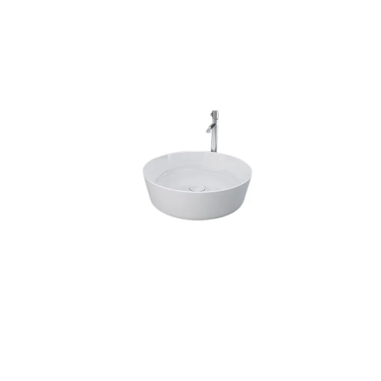 RAK Ceramics FEELING Umywalka slim nablatowa okrągła 42 cm biały mat (500) FEECT4200500A