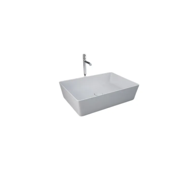 RAK Ceramics FEELING Umywalka slim nablatowa prostokątna 50x36 cm biały mat (500) FEECT5000500A