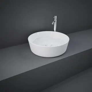 RAK Ceramics FEELING Umywalka slim nablatowa okrągła 42 cm biały połysk (AWHA) FEECT42000AWHA