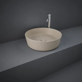 RAK Ceramics FEELING Umywalka slim nablatowa okrągła 42 cm cappuccino mat (514) FEECT4200514A