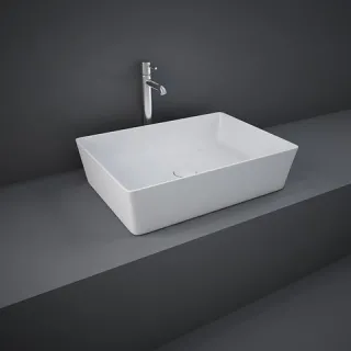 RAK Ceramics FEELING Umywalka slim nablatowa prostokątna 50x36 cm biały mat (500) FEECT5000500A